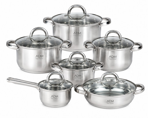 Batterie cuisine inox 12 - batterie,